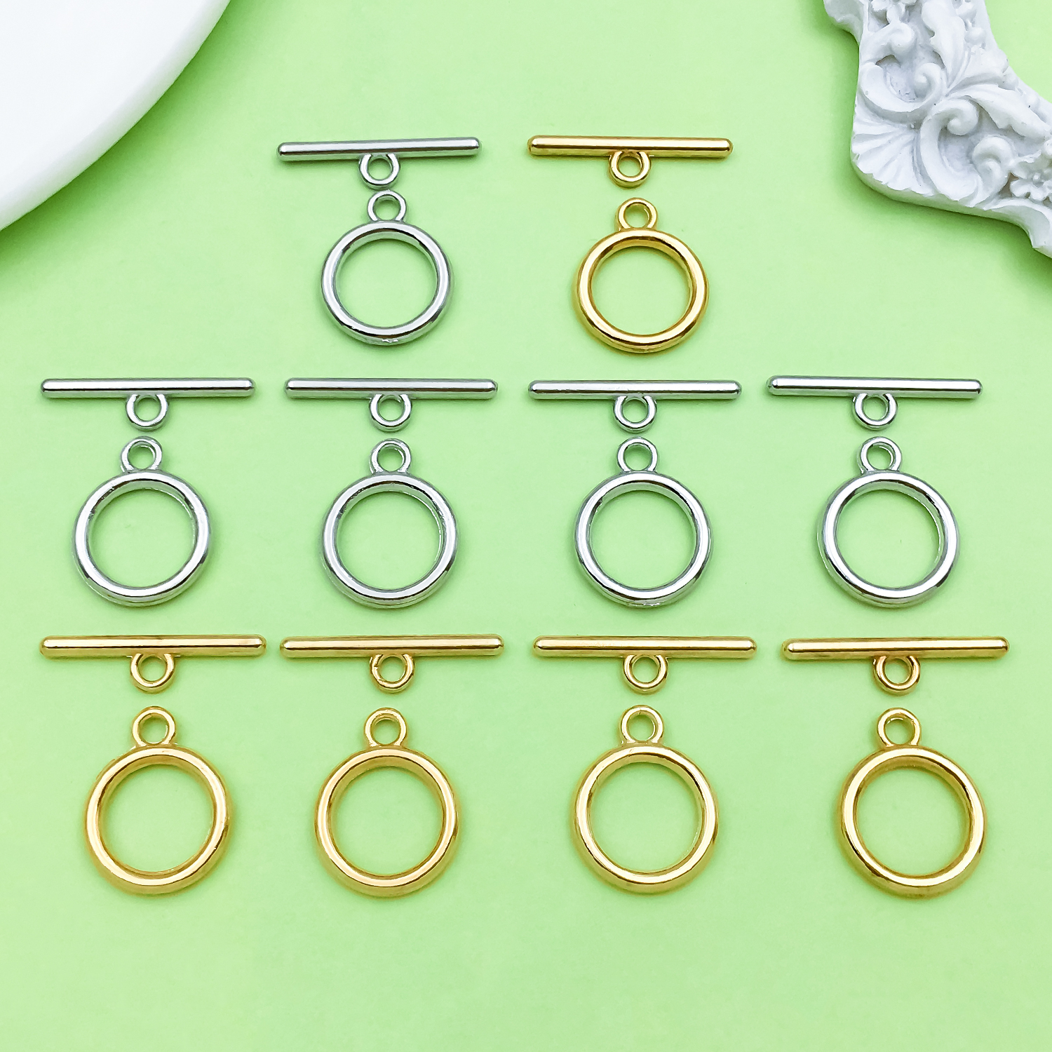 Jewelry Making Earrings - 20pcs Alloy Buckles, OT end Buckles,