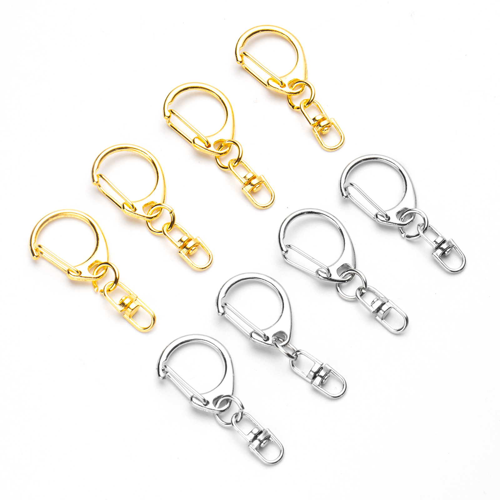 Jewelry Making A Ring - 5pcs D Snap Hook Keychain Rings