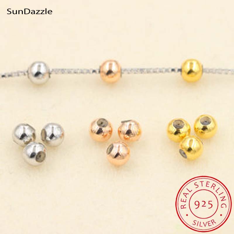 Jewelry Making Silver - 4pcs Silicone filled Bead Real Pure