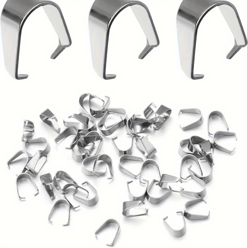 Jewelry Making Name - Pinch Clip Pendant Clasp Bail Connector