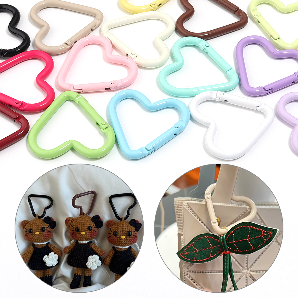 Jewelry Making A Ring - 5pcs Colorful Heart-shaped Aluminum Alloy Carabiner