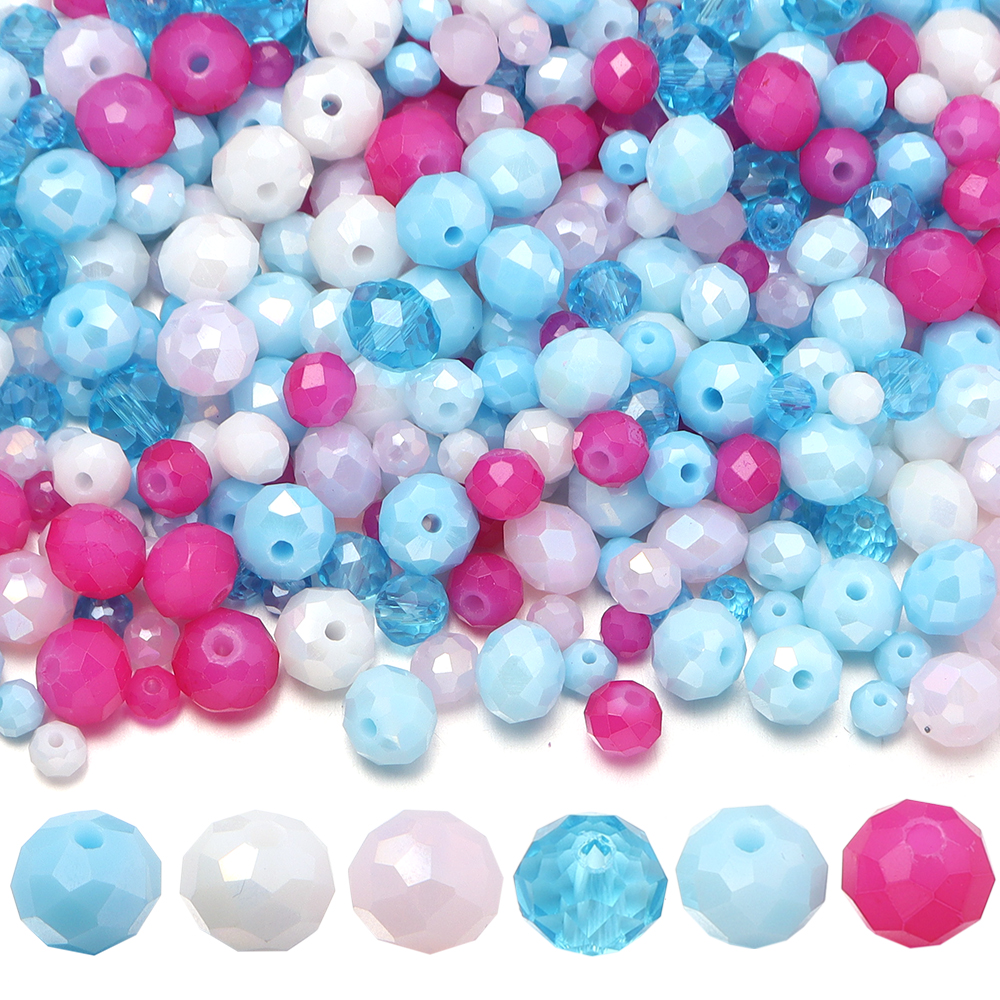 100-200pcs/lot 4/6/8mm Pink Bl – Crystal Bead Mix Bewertung und Preis