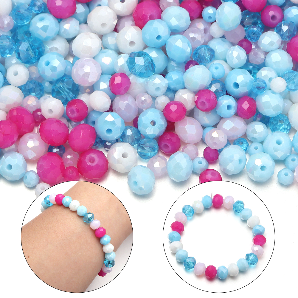 100-200pcs/lot 4/6/8mm Pink Bl – Crystal Bead Mix Bewertung und Preis