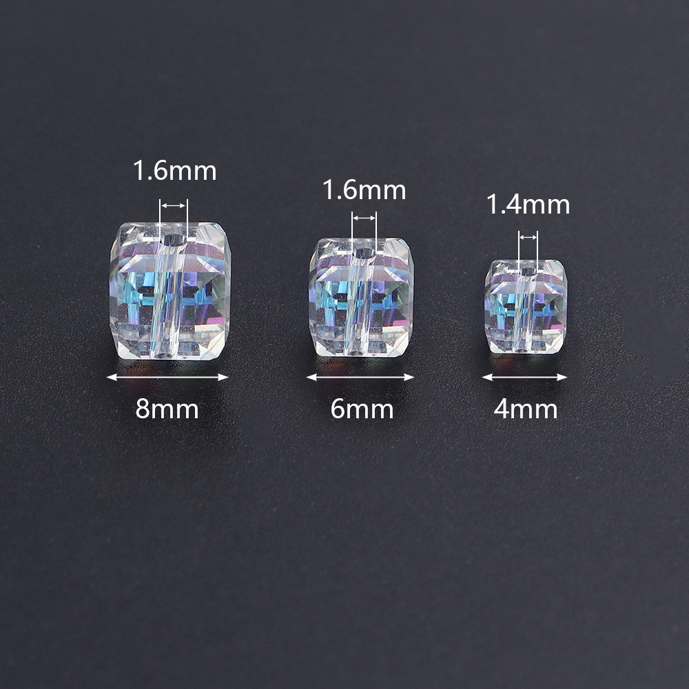 50pcs/lot Square Faceted Glass – Crystal Bead Mix Bewertung und Preis