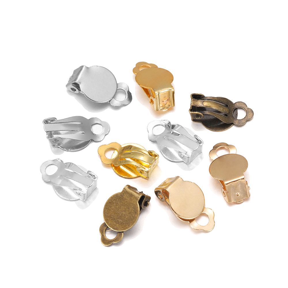 50pcs/Lot 10mm Meatl Ear Clips – Jewelry Making Earrings Bewertung und Preis