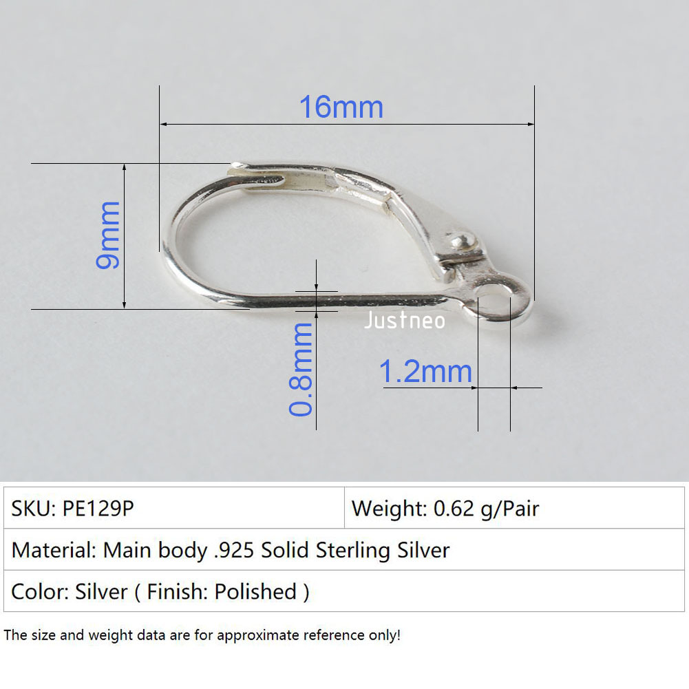 Solid 925 Sterling Silver Hing – Jewelry Making Earrings Bewertung und Preis