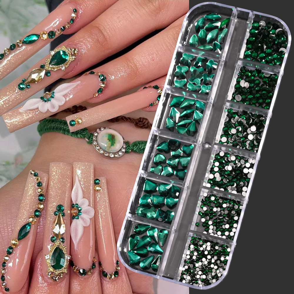 12Grids Nail Art Flatback Blac – Crystal Bead Mix Bewertung und Preis