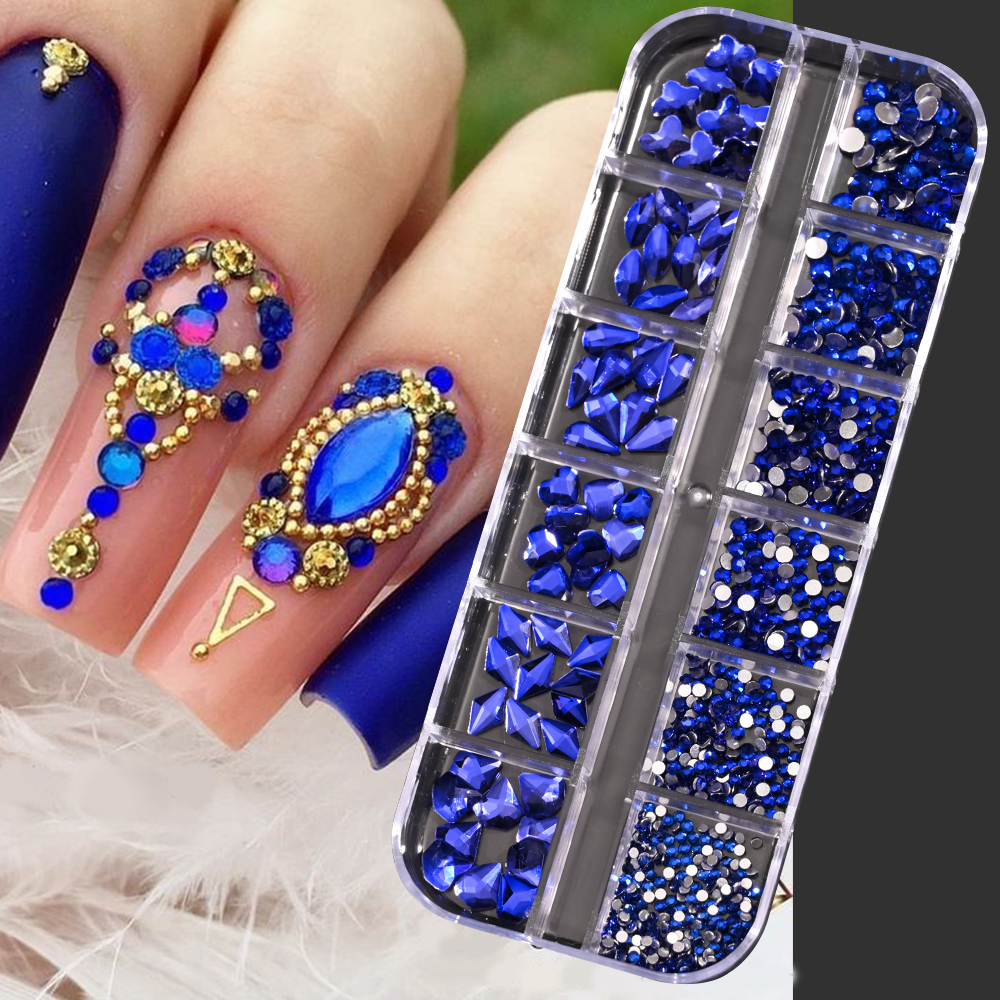 12Grids Nail Art Flatback Blac – Crystal Bead Mix Bewertung und Preis