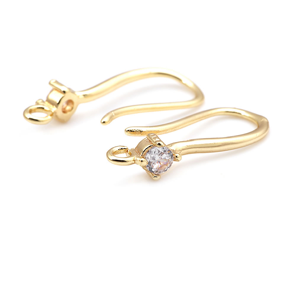 18K Gold Color Brass with Zirc – Jewelry Making Earrings Bewertung und Preis