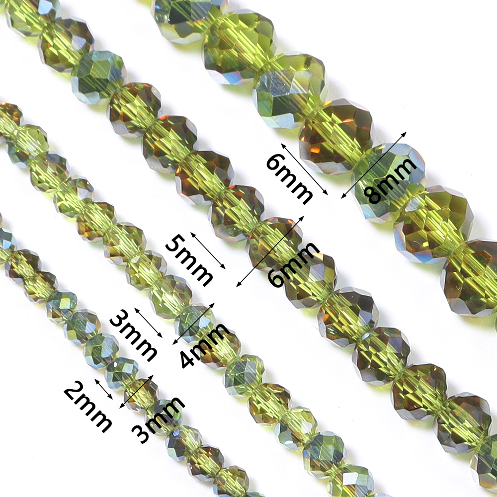 1strand/lot 3/4/6/8mm Faceted  – Crystal Bead Mix Bewertung und Preis