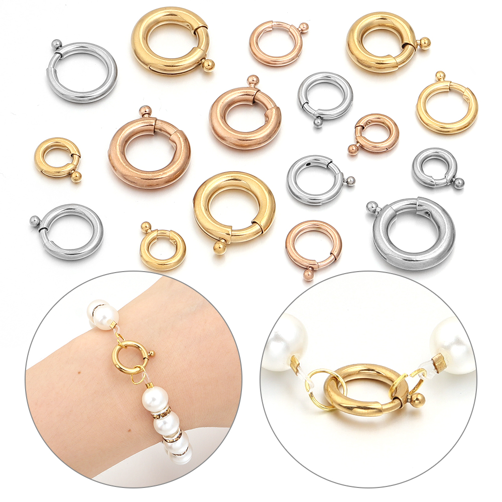 2pcs Stainless Steel Spring Cl – Jewelry Making A Ring Bewertung und Preis