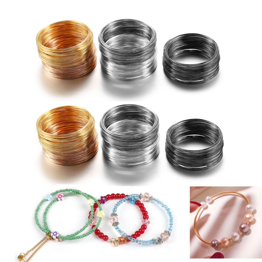 100 Loops/lot 0.6mm Silver Gol – Memory Wire Bracelet Bewertung und Preis