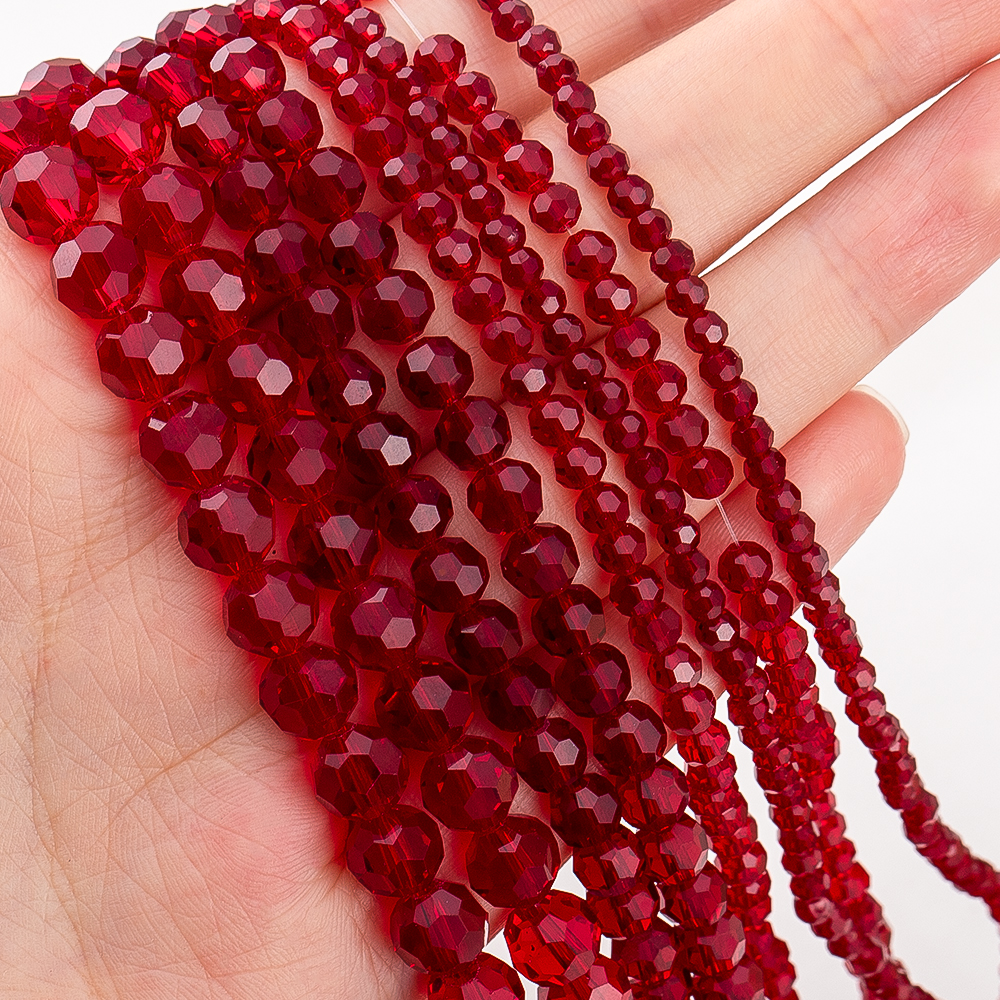 1strand/lot Red Faceted Crysta – Crystal Bead Mix Bewertung und Preis