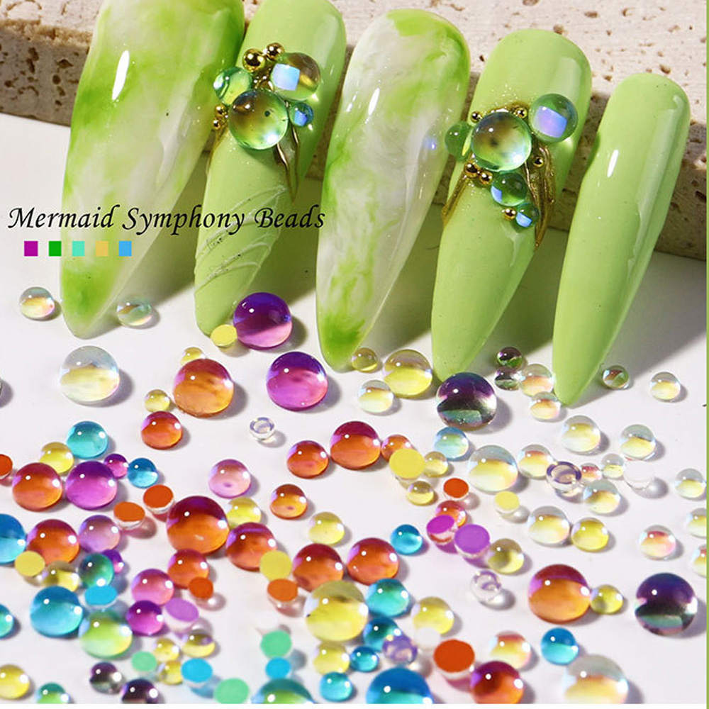 300Pcs Mermaid Tears Nail Art  – Crystal Bead Mix Bewertung und Preis