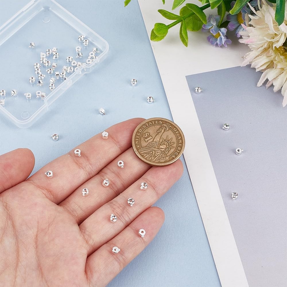 60PCS Brass Crimp Beads 925 St – Jewelry Making Silver Bewertung und Preis