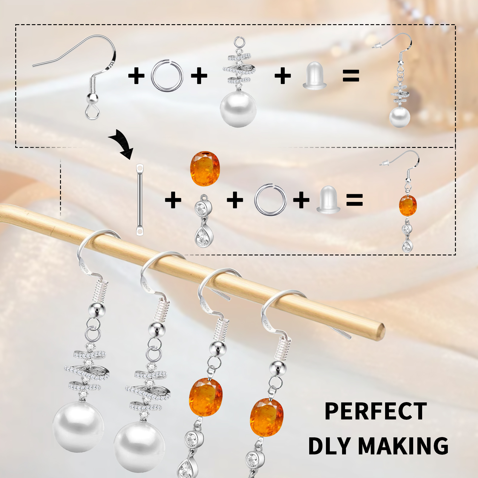 925 Silver/Gold Plated Earring – Jewelry Making A Ring Bewertung und Preis