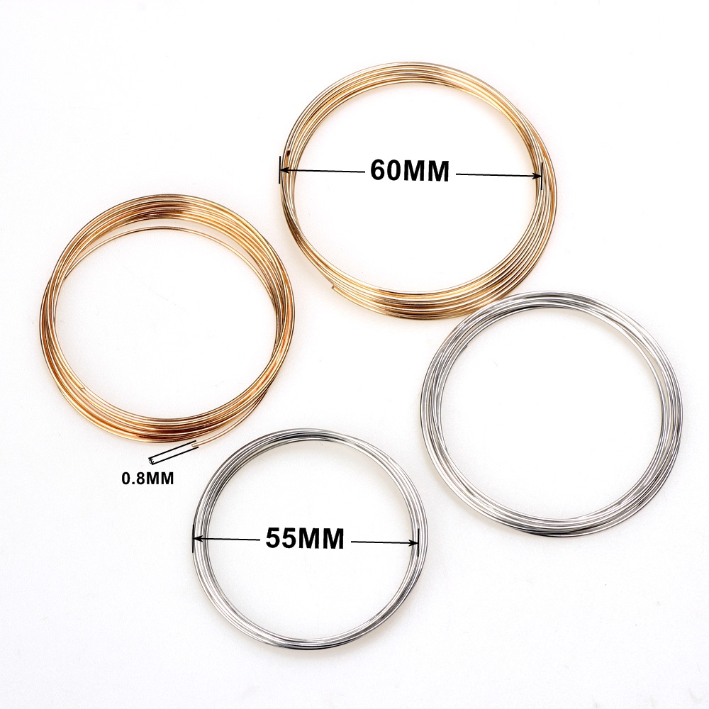 0.8MM 55/60MM Rhodium/KC Gold  – Memory Wire Bracelet Bewertung und Preis