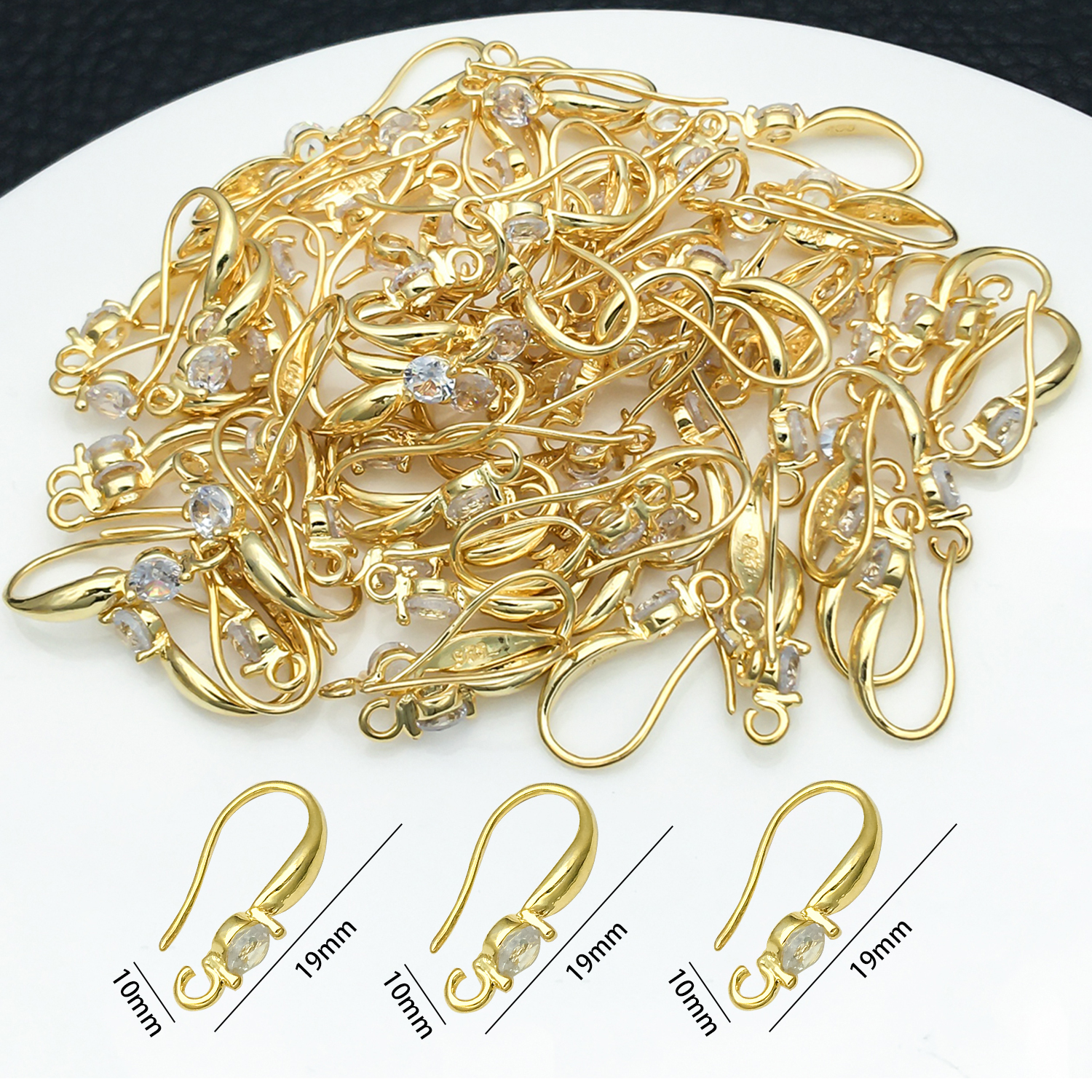 3pcs 10x19mm with Zircon Earri – Jewelry Making Earrings Bewertung und Preis