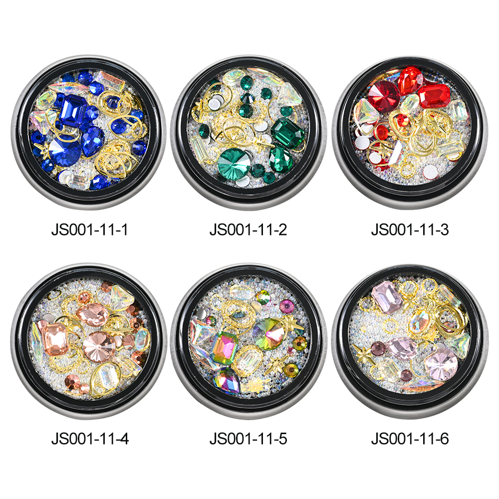 1 Box 3D Nail Rhinestones Seri – Crystal Bead Mix Bewertung und Preis