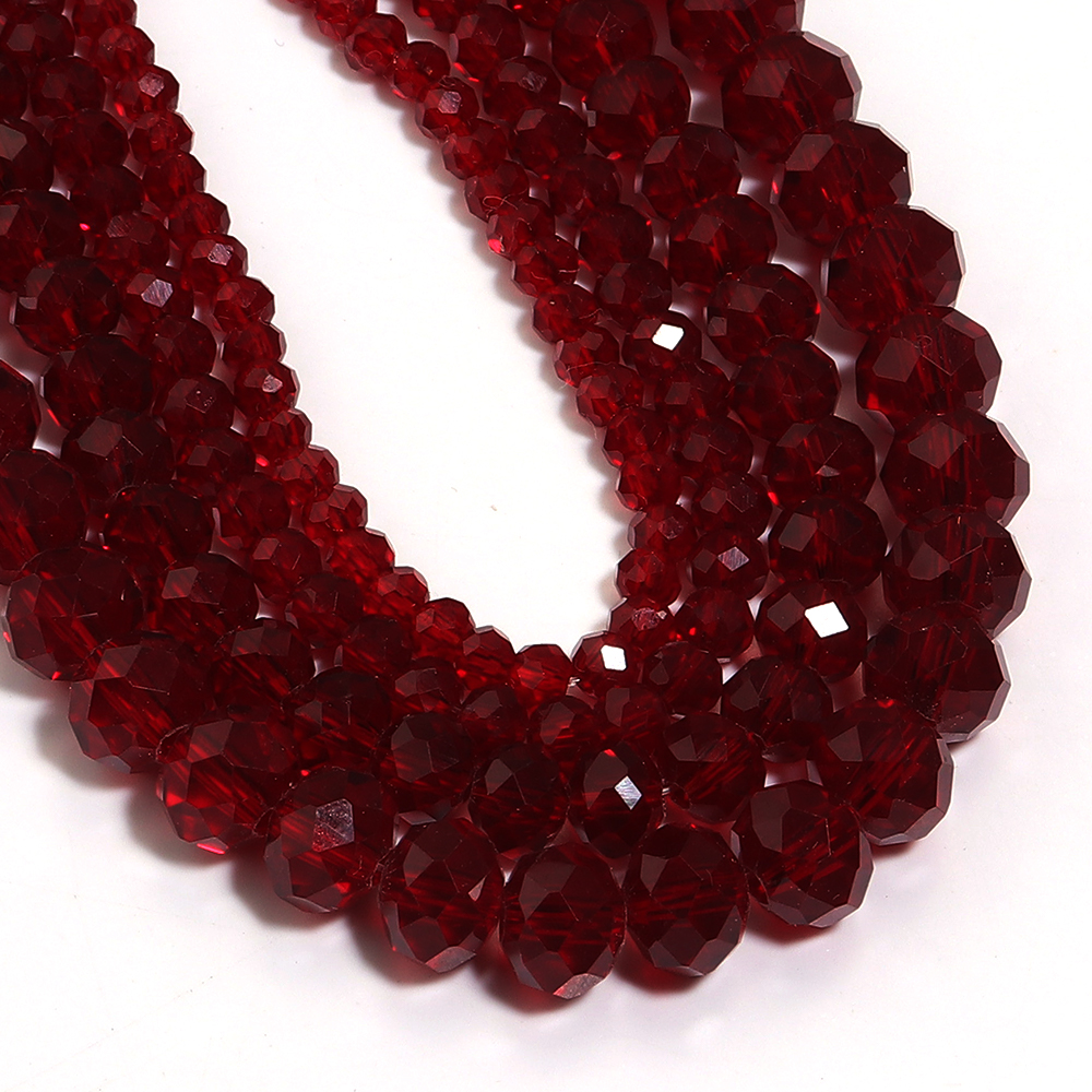 1strand/lot Pomegranate Red Fa – Crystal Bead Mix Bewertung und Preis