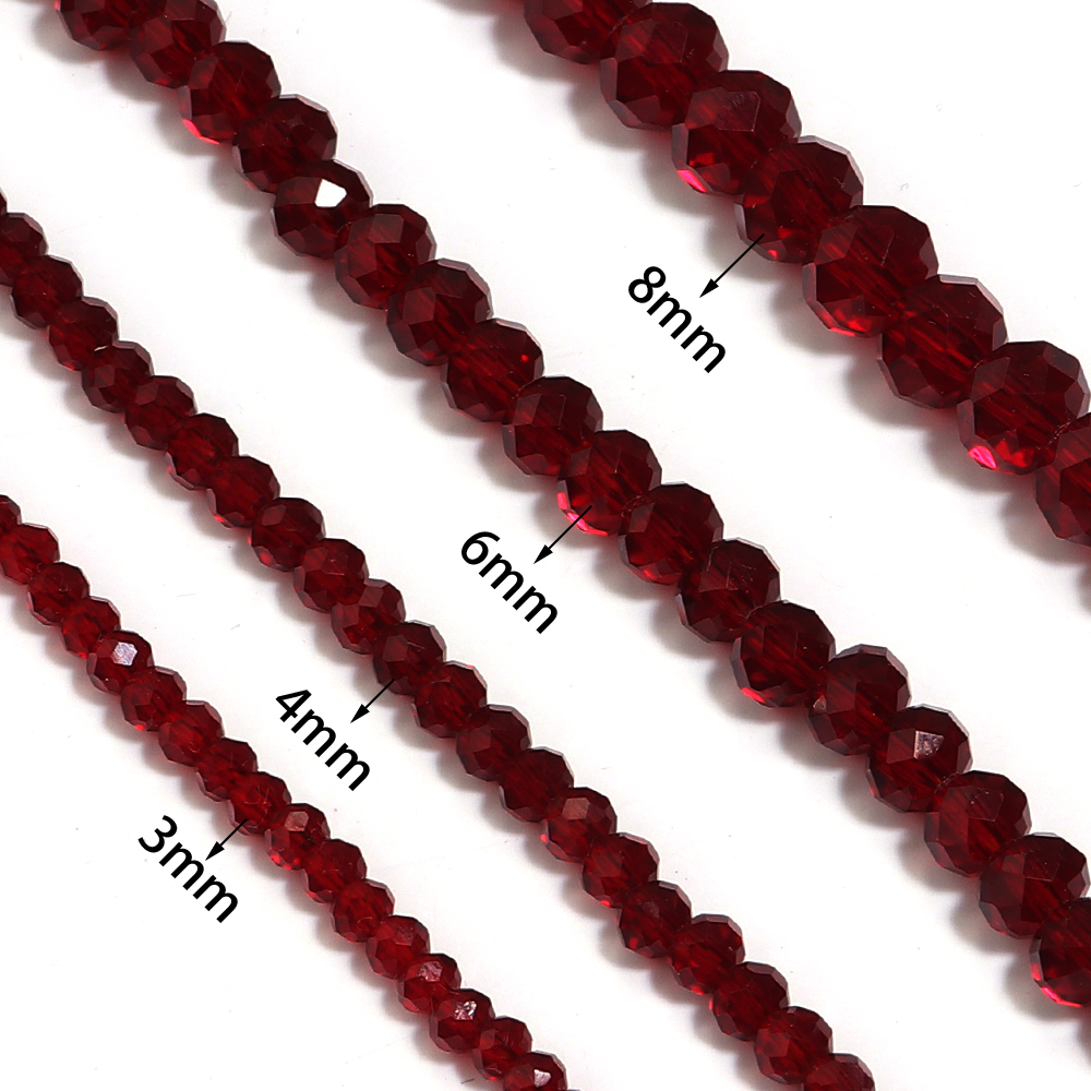 1strand/lot Pomegranate Red Fa – Crystal Bead Mix Bewertung und Preis