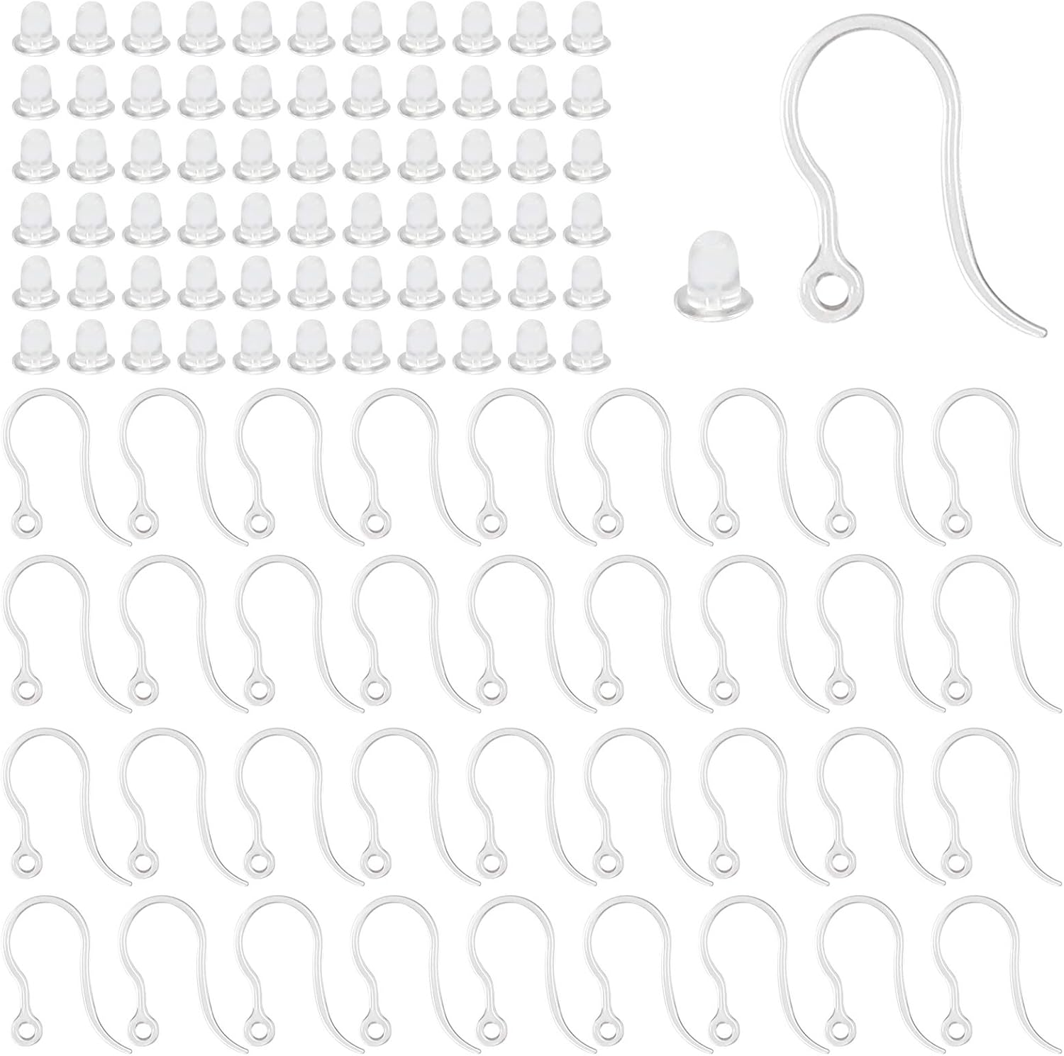 40pcs Clear Plastic Earring Ho – Jewelry Making Name Bewertung und Preis