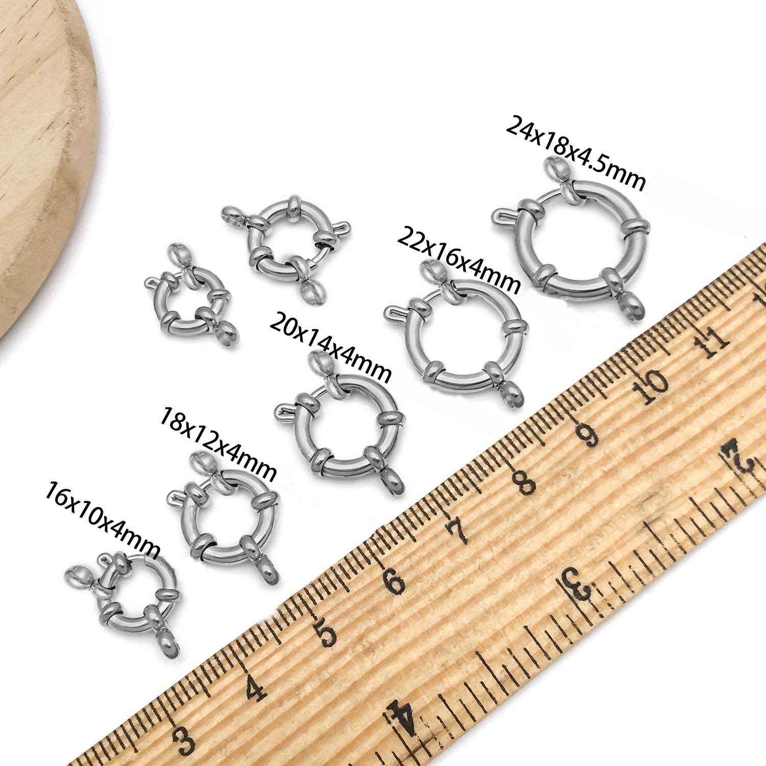 2pcs Stainless Steel Round Cla – Jewelry Making Name Bewertung und Preis