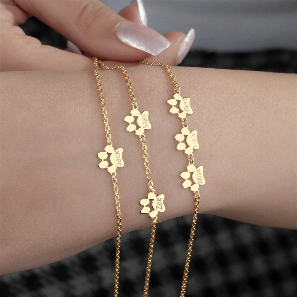 Pet Name Jewelry Dog Paw Print – Memory Wire Bracelet Bewertung und Preis