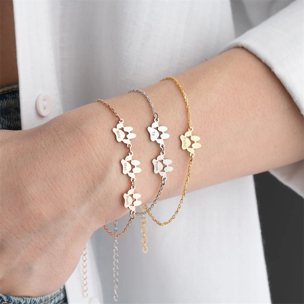 Pet Name Jewelry Dog Paw Print – Memory Wire Bracelet Bewertung und Preis