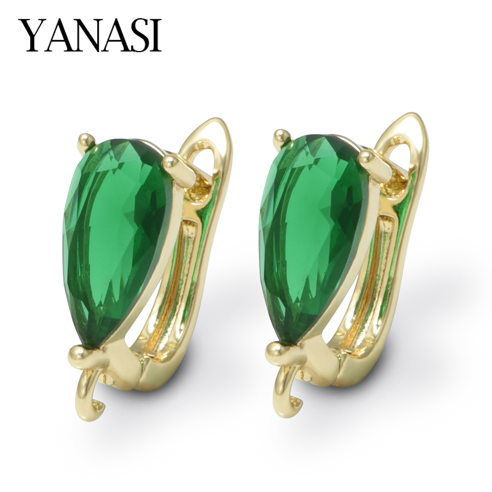 1 Pair Brass Green /Blue Cryst – Jewelry Making Earrings Bewertung und Preis