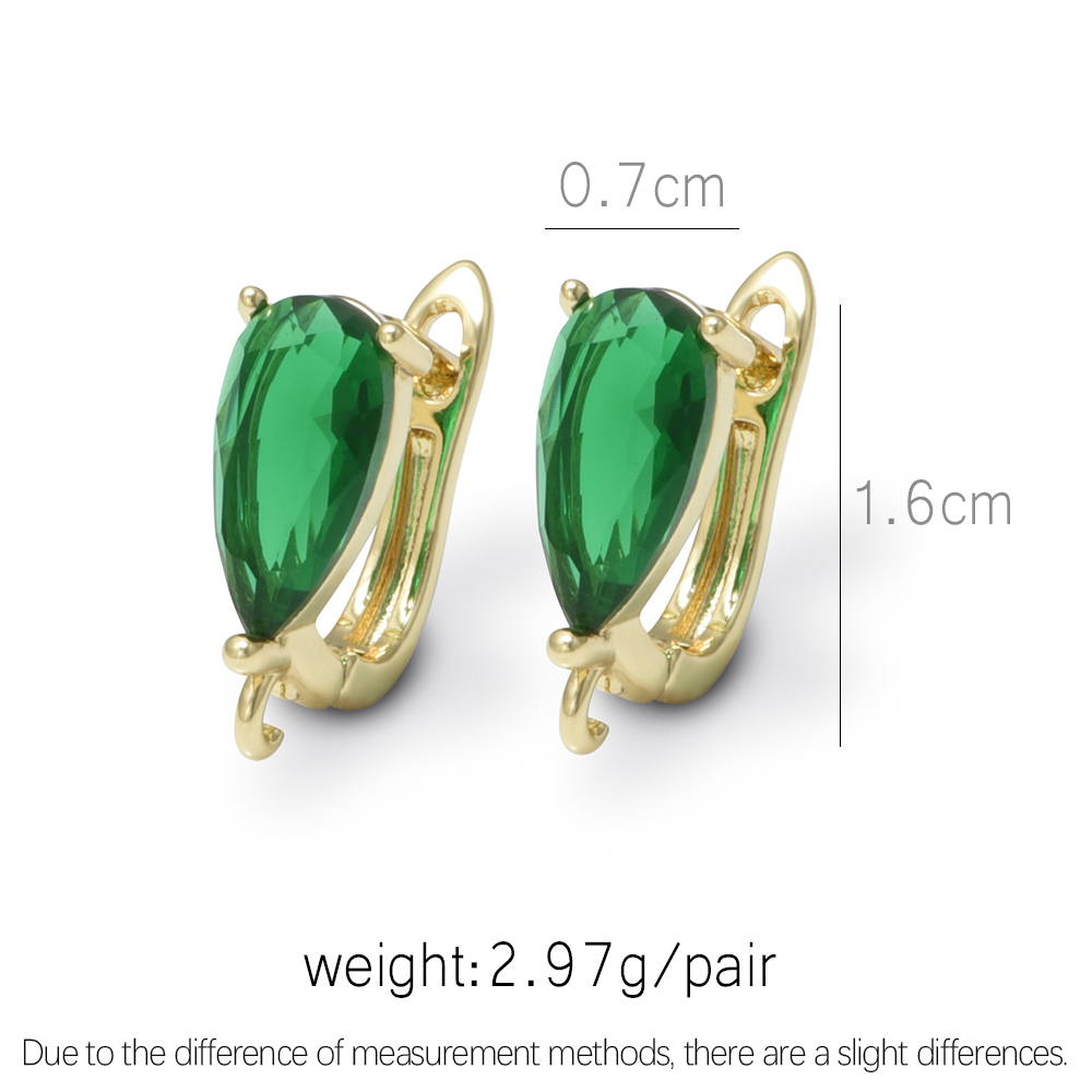 1 Pair Brass Green /Blue Cryst – Jewelry Making Earrings Bewertung und Preis