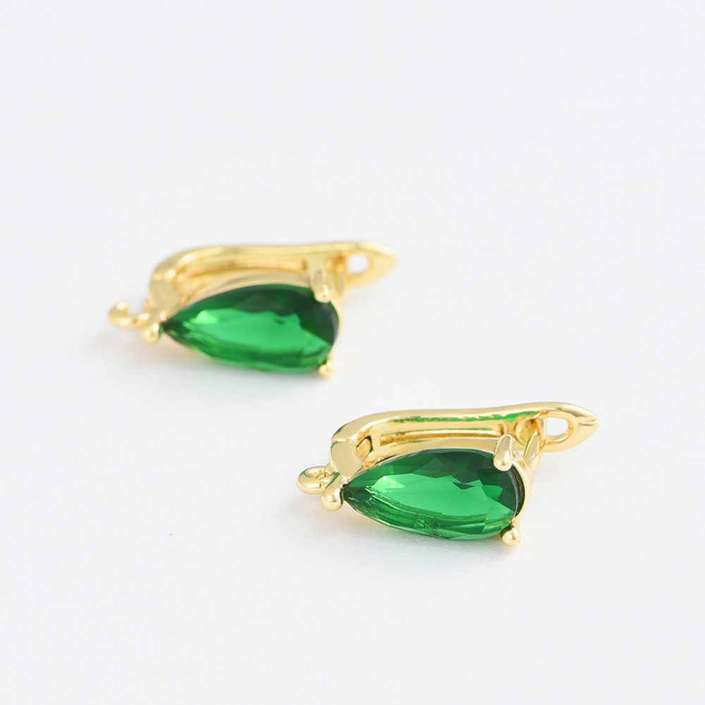 1 Pair Brass Green /Blue Cryst – Jewelry Making Earrings Bewertung und Preis