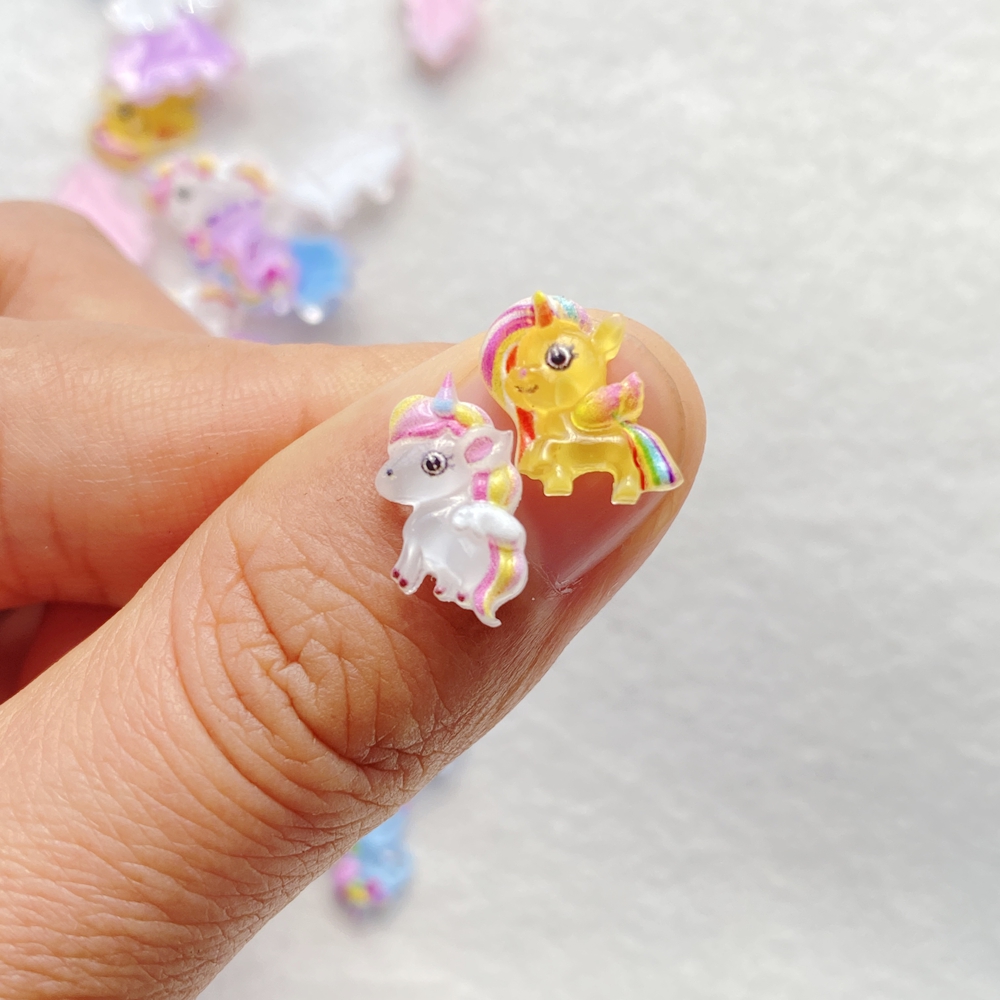 50Pcs Cute Resin Little Unicor – Jewelry Making Factory Bewertung und Preis